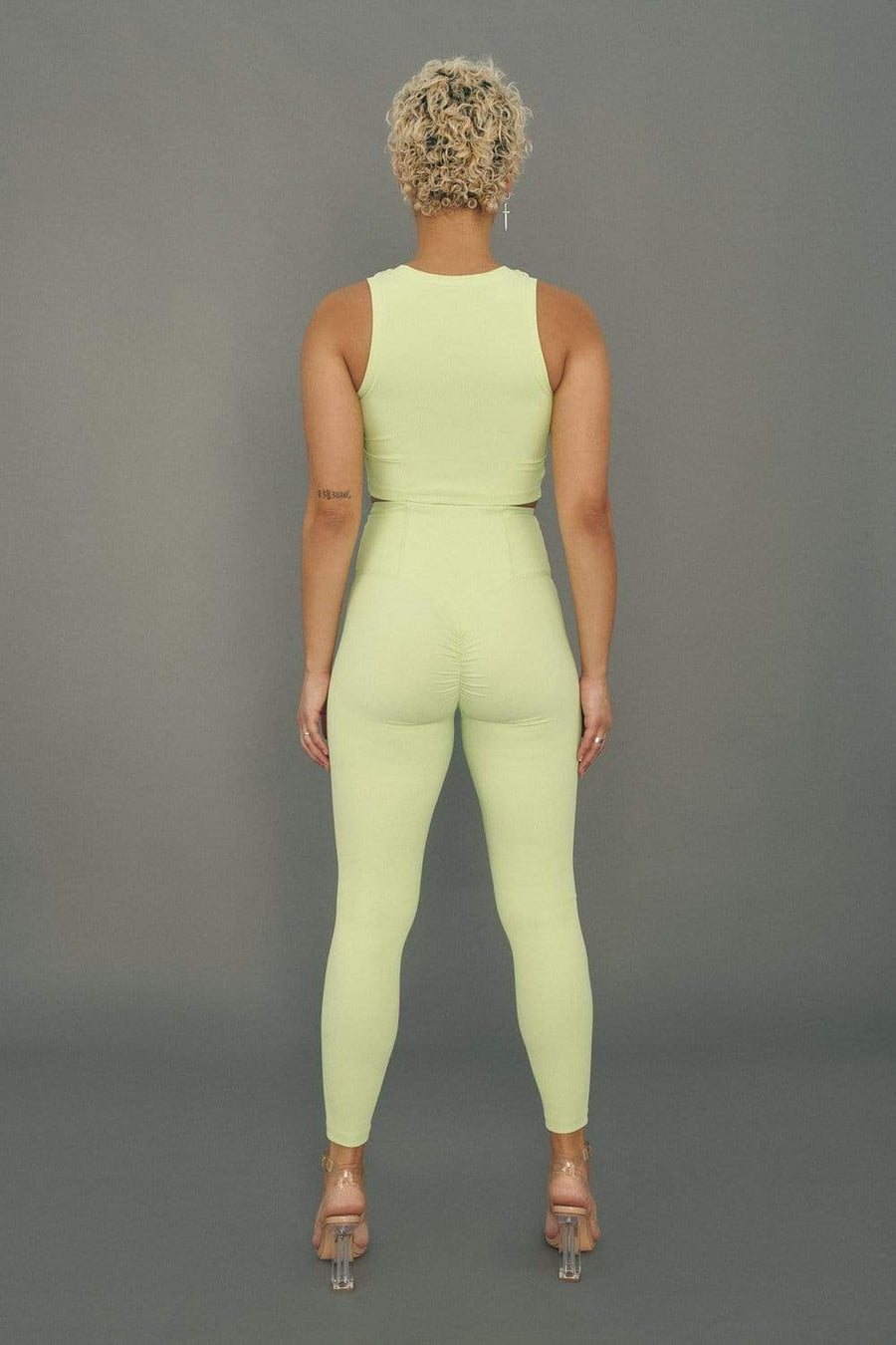 Stretch It Out Ribbed Crop - Appletini Top