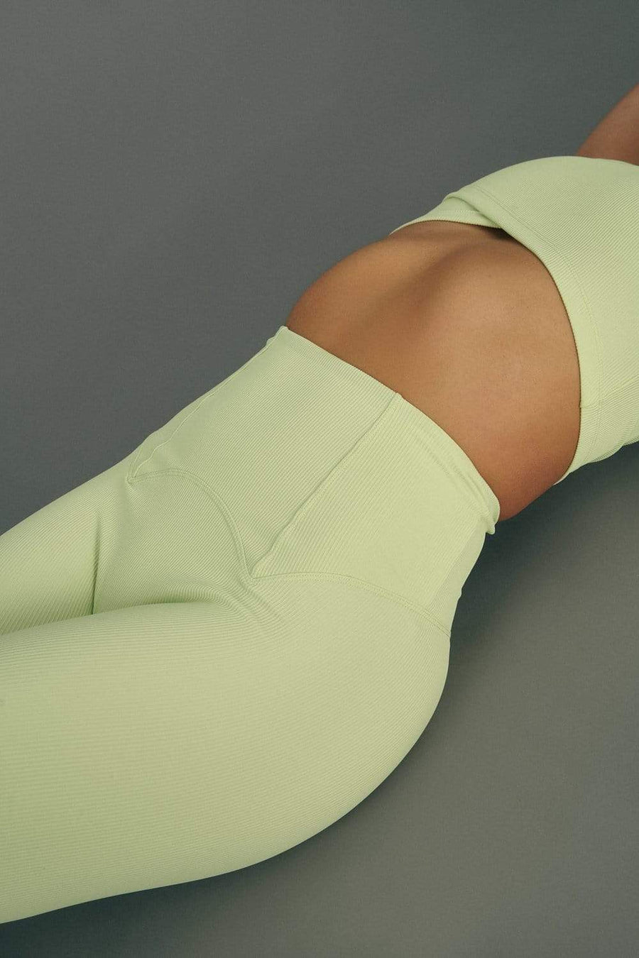 Stretch It Out Ribbed Crop - Appletini Top