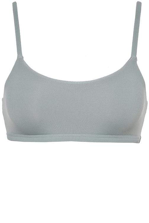 The Hills Top - Ribbed Light Grey Top