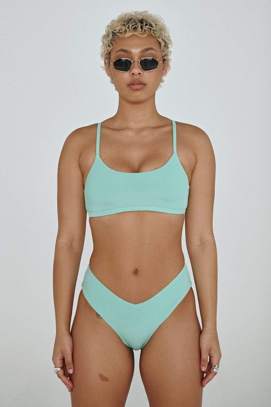 The Hills Top - Ribbed Mint Top