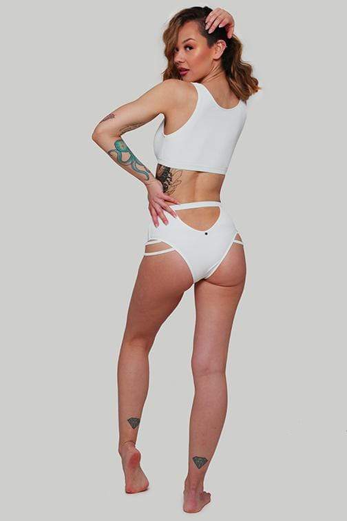 The Valley Bottoms - Ribbed White Shorts