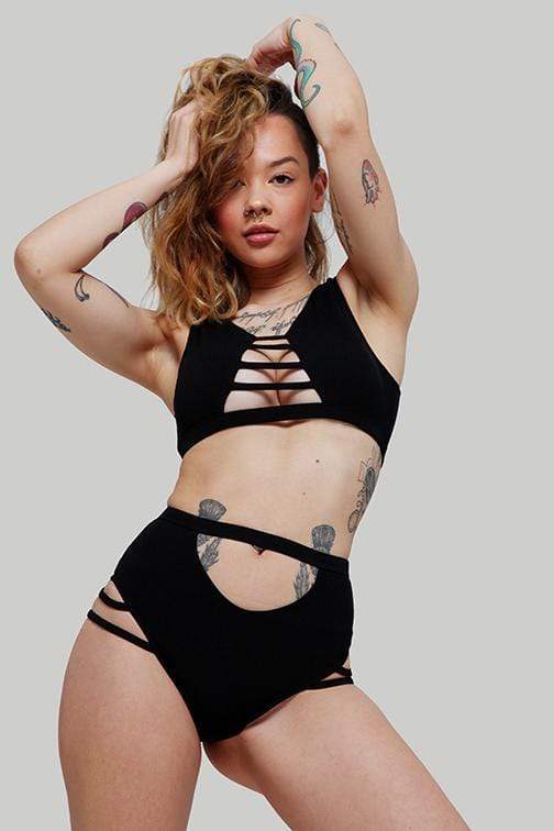 The Valley Top - Ribbed Black Top