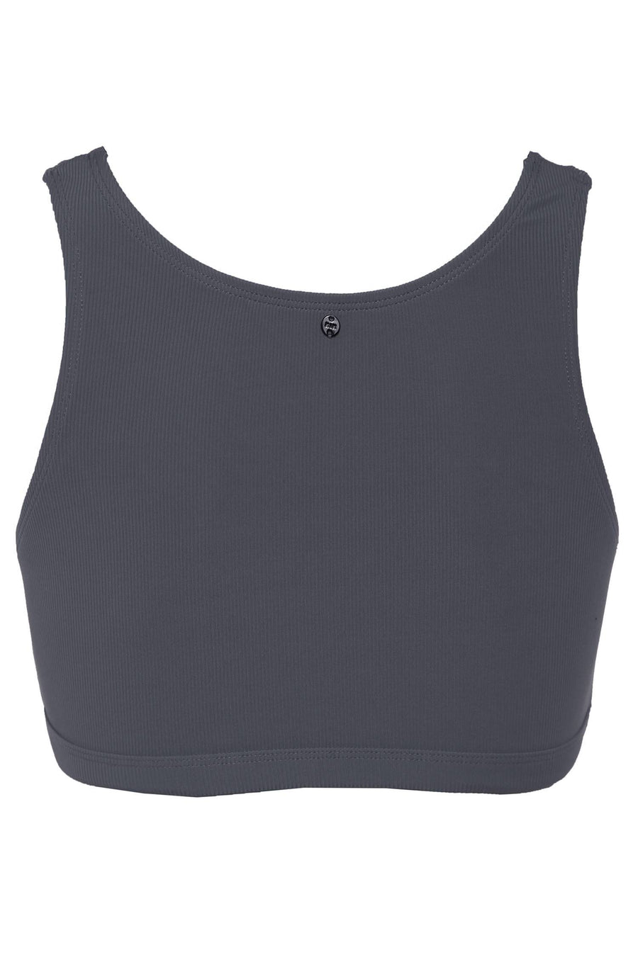 The Valley Top - Ribbed Dark Grey Top