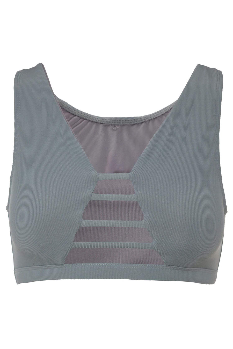 The Valley Top - Ribbed Light Grey Top