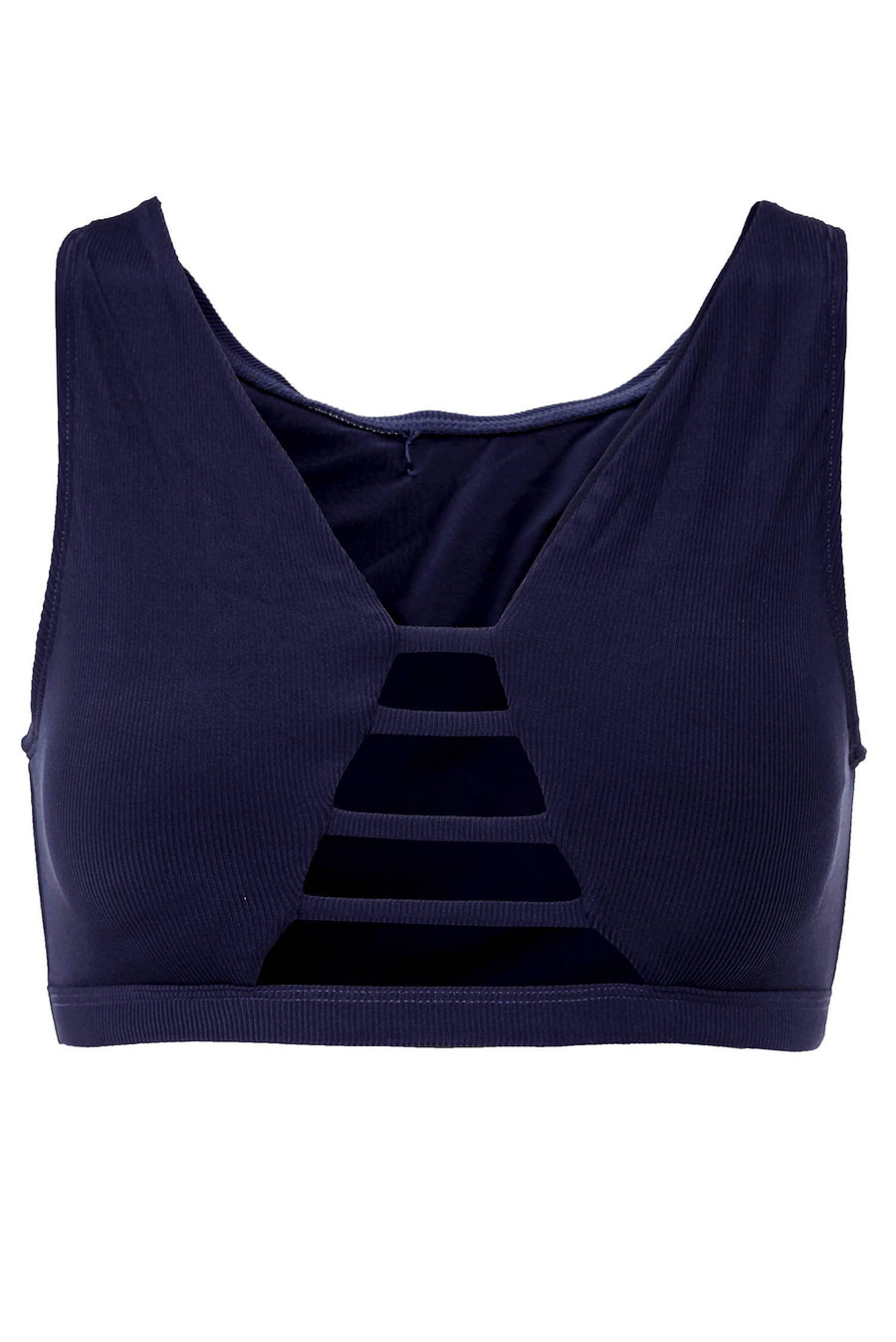 The Valley Top - Ribbed Navy Top